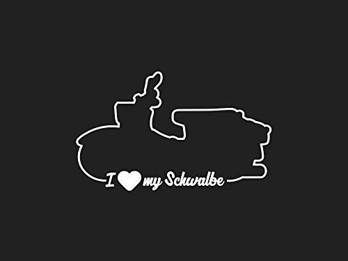 Aufkleber - "I LOVE MY SCHWALBE" Folienplot Weiß, mit Übertragungsfolie Aufkleber - "I LOVE MY SCHWALBE" Folienplot Weiß, mit Übertragungsfolie von AKF