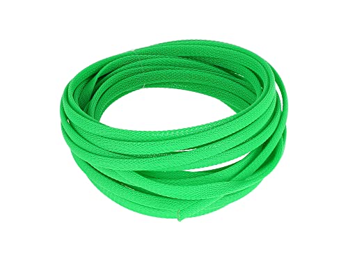 Bowdenzug-Cover Neon-Grün, Geflechtschlauch, Länge 5 Meter von AKF