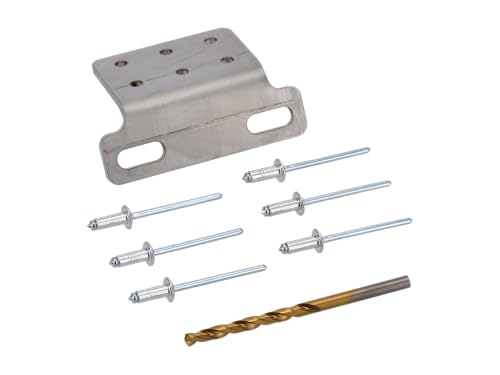 Set: Reparaturblech Sitzbank hinten, mit 6x Blindniete + HSS-Spiralbohrer von AKF