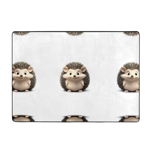 AKGFFDS Niedlicher kleiner Igel-Teppich, 203,2 x 147,3 cm, für Wohnzimmer, Büro, Couchtisch, Bett, Balkon, weich, flauschig, wasserabsorbierend, langlebig von AKGFFDS