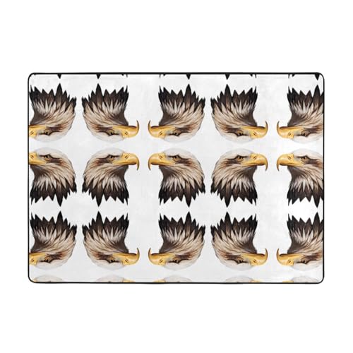 AKGFFDS Schöner Adlerkopf-Teppich, 203,2 x 147,3 cm, für Wohnzimmer, Büro, Couchtisch, Bett, Balkon, weich, flauschig, wasserabsorbierend, langlebig von AKGFFDS