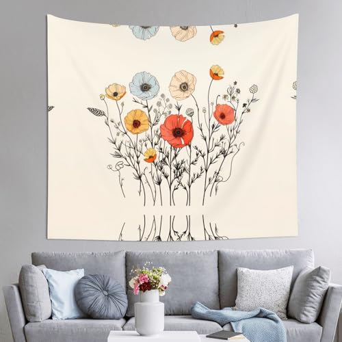 AKGFFDS Tapisserie, linearer Blumendruck, 152,4 x 129,5 cm, weich, leicht, für den Innen- und Außenbereich. Für Schlafzimmer, Schlafsaal, Strandtuch, Picknicktücher AKGFFDS Tapisserie, linearer Blumendruck, 152,4 x 129,5 cm, weich, leicht, für den Innen- und Außenbereich. Für Schlafzimmer, Schlafsaal, Strandtuch, Picknicktücher von AKGFFDS