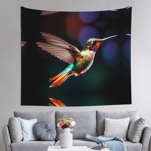 AKGFFDS Wandteppich, Kolibris im Flugdruck, 152,4 x 129,5 cm, weich, leicht, für den Innen- und Außenbereich. Für Schlafzimmer, Schlafsaal, Strandtuch, Picknicktücher AKGFFDS Wandteppich, Kolibris im Flugdruck, 152,4 x 129,5 cm, weich, leicht, für den Innen- und Außenbereich. Für Schlafzimmer, Schlafsaal, Strandtuch, Picknicktücher von AKGFFDS