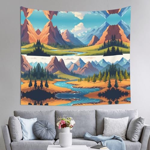 AKGFFDS Wandteppich, Naturlandschaft, Druck, 152,4 x 129,5 cm, weich, leicht, für den Innen- und Außenbereich. Für Schlafzimmer, Schlafsaal, Strandtuch, Picknicktücher AKGFFDS Wandteppich, Naturlandschaft, Druck, 152,4 x 129,5 cm, weich, leicht, für den Innen- und Außenbereich. Für Schlafzimmer, Schlafsaal, Strandtuch, Picknicktücher von AKGFFDS
