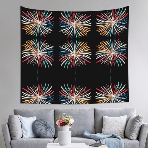AKGFFDS Wandteppich, bestickt, Feuerwerk, 152,4 x 129,5 cm, weich, leicht, für den Innen- und Außenbereich. Für Schlafzimmer, Schlafsaal, Strandtuch, Picknicktücher AKGFFDS Wandteppich, bestickt, Feuerwerk, 152,4 x 129,5 cm, weich, leicht, für den Innen- und Außenbereich. Für Schlafzimmer, Schlafsaal, Strandtuch, Picknicktücher von AKGFFDS