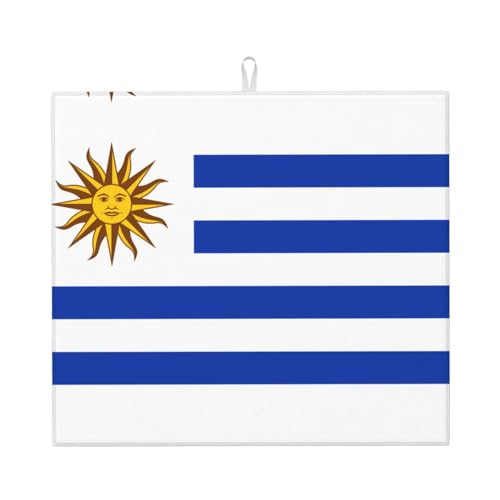 Abtropfmatte für Küche AKGFFDS Flagge von Uruguay Druck, ultra saugfähig, wendbar und stilvoll Küche Arbeitsplatte Matte Abtropfmatte für Küche AKGFFDS Flagge von Uruguay Druck, ultra saugfähig, wendbar und stilvoll Küche Arbeitsplatte Matte von AKGFFDS