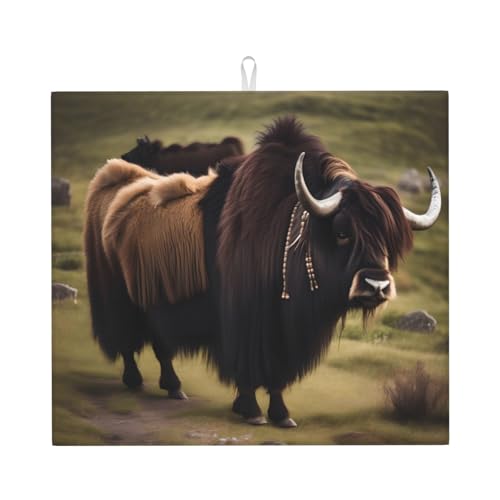 Abtropfmatte für Küche AKGFFDS Mighty Highland Yak Druck ultra saugfähig, wendbar und stilvoll Küche Arbeitsplatte Matte Abtropfmatte für Küche AKGFFDS Mighty Highland Yak Druck ultra saugfähig, wendbar und stilvoll Küche Arbeitsplatte Matte von AKGFFDS