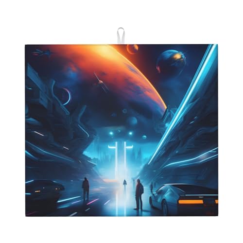 Abtropfmatte für Küche AKGFFDS Science Fiction Zukunft Druck ultra saugfähig, wendbar und stilvoll Küche Arbeitsplatte Matte Abtropfmatte für Küche AKGFFDS Science Fiction Zukunft Druck ultra saugfähig, wendbar und stilvoll Küche Arbeitsplatte Matte von AKGFFDS