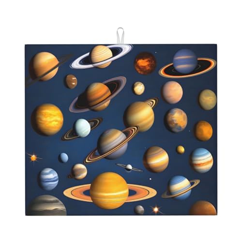 Abtropfmatte für Küche AKGFFDS Sonnensystem Planeten Druck ultra saugfähig, wendbar und stilvoll Küche Arbeitsplatte Matte Abtropfmatte für Küche AKGFFDS Sonnensystem Planeten Druck ultra saugfähig, wendbar und stilvoll Küche Arbeitsplatte Matte von AKGFFDS