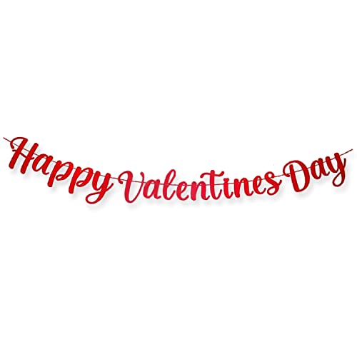 AKH® Happy Valentine's Day Folienbanner | 1,5 m | Valentinstag Brief Banner Girlande Dekoration mit hängender Schnur | Girlande für Valentinstag Dekorationen von AKH