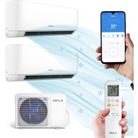 Akila - obami – Feste reversible Klimaanlage – Bi-Split – 6200 w – 21000 btu – 40 m2 + 30 m2 – R32-Gas – 4D-Luftstrom – Golden Fin – wlan Akila - obami – Feste reversible Klimaanlage – Bi-Split – 6200 w – 21000 btu – 40 m2 + 30 m2 – R32-Gas – 4D-Luftstrom – Golden Fin – wlan von AKILA