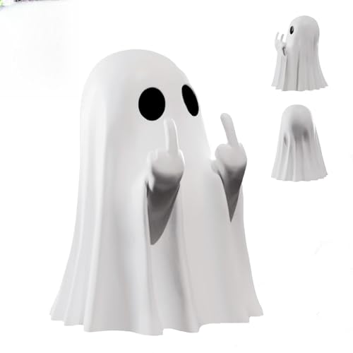 AKINSTER Halloween Deko, Mittelfinger Geister Halloween Deko Outdoor Indoor Scary Geist Figuren Statue Heim Schlafzimmer Desktop Ornamente von AKINSTER