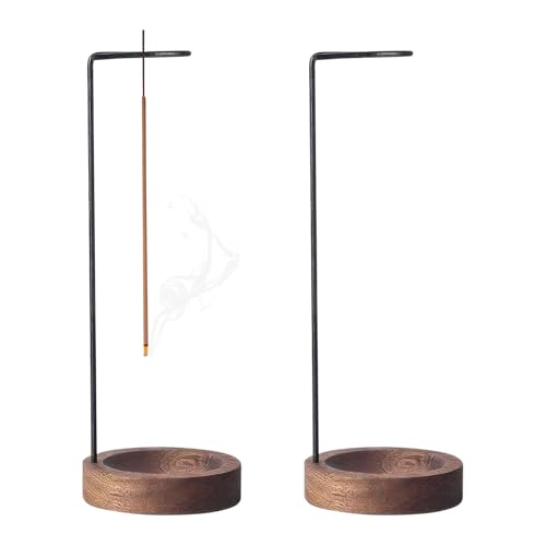 Räucherstäbchen Halter, 2 Stück Räucherstäbchenhalter Räucherstäbchen Rund Incense Burner Holz Incense Holder für Home Meditation Yoga Erholungsraum Office Decor von AKINSTER