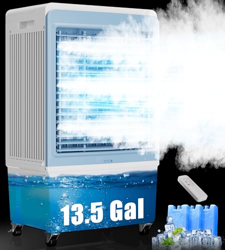 AKIRES 6000CFM Großer Sumpfkühler mit Wassertank, 3-in-1 Verdunstungsluftkühler mit Fernbedienung, 4 Eispackungen, 12-Stunden-Timer, Kühler AKIRES 6000CFM Großer Sumpfkühler mit Wassertank, 3-in-1 Verdunstungsluftkühler mit Fernbedienung, 4 Eispackungen, 12-Stunden-Timer, Kühler von AKIRES