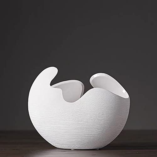 AKIS Home Nordic Modern Deko Vase weiße Eierschale Handmade Keramik Vase (Groß) von AKIS ALIVE KITCHEN IDEA STUDIO