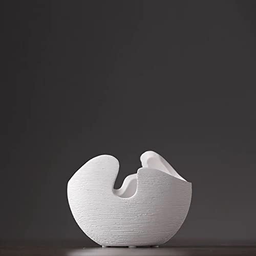 AKIS Home Nordic Modern Deko Vase weiße Eierschale Handmade Keramik Vase (Klein) von AKIS ALIVE KITCHEN IDEA STUDIO