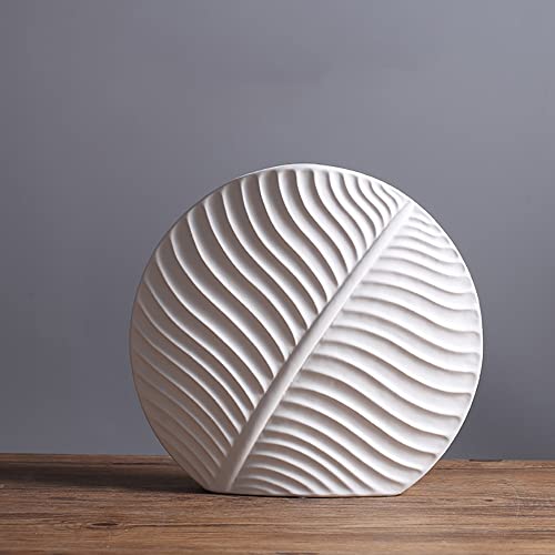 AKIS Home Vase für Pampasgras Nordischer moderner minimalistischer Stil Keramik Vase Wohnzimmer Tischdeko Weiße Vase (L, Weiß) von AKIS ALIVE KITCHEN IDEA STUDIO