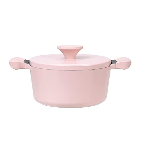 AKIS LE MACARON Design Rosa Topf aus Aluminiumguss mit Bakelitgriffen 20cm Pink Induktion von AKIS ALIVE KITCHEN IDEA STUDIO