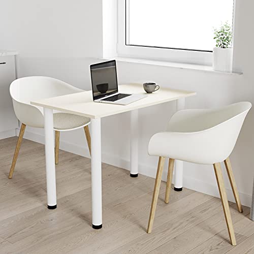 AKKE 120x60 | Esszimmertisch - Esstisch - Tisch mit weißen Beinen - Küchentisch - Bürotisch | VANILLE von AKKE