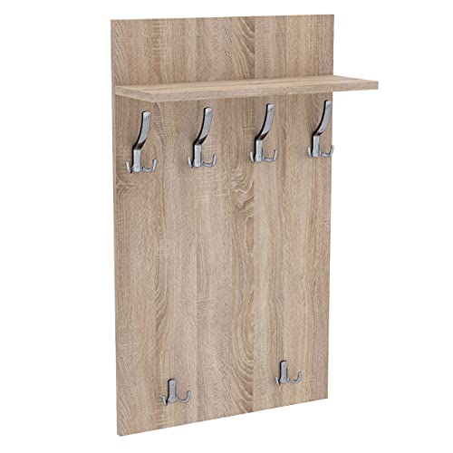 AKKE 120x60 | MAXI Garderobenpaneel Wandgarderobe Garderobe Wandpaneel Kleiderstange CHROM | SONOMA von AKKE