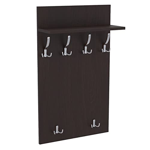 AKKE 120x60 | MAXI Garderobenpaneel Wandgarderobe Garderobe Wandpaneel Kleiderstange CHROM | WENGE von AKKE