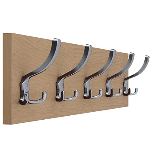AKKE 15x70 | PICO Garderobenleiste Wandgarderobe Garderobe Wandpaneel Kleiderstange CHROM | EICHE HELL von AKKE