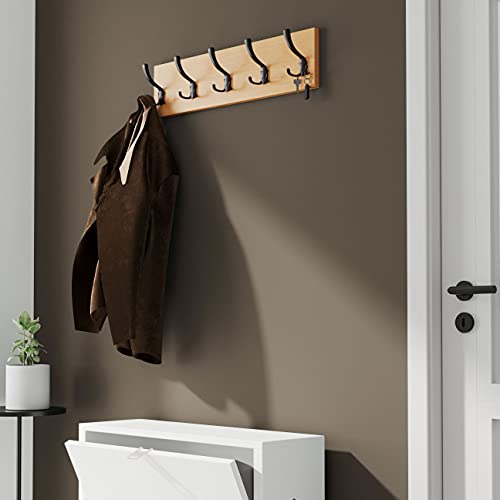 AKKE Garderobenleiste Garderobenpaneel Wandgarderobe Wandpaneel Garderobe PVC Pico 15x70 cm SCHWARZ | BAYERISCHE BUCHE von AKKE