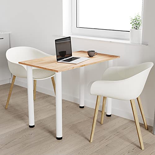 AKKE 70x40 | Esszimmertisch - Esstisch - Tisch mit weißen Beinen - Küchentisch - Bürotisch | Gold Craft von AKKE