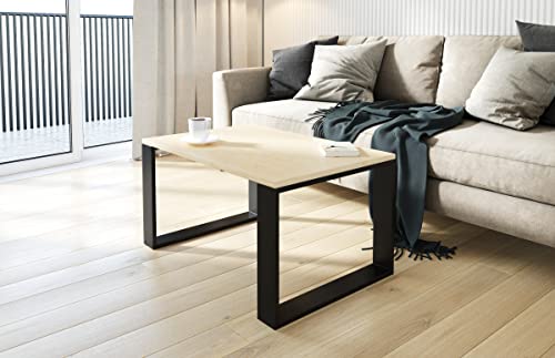 AKKE Außergewöhnlicher Couchtisch Beistelltisch für Wohnzimmer | Kaffee Tee Wohnzimmertisch Tisch | Coffee Table | Zimmer Schlafzimmer Möbel | Deko Modern Ahorn 100 x 60 x 55 von AKKE