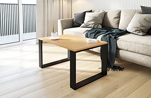 AKKE Außergewöhnlicher Couchtisch Beistelltisch für Wohnzimmer | Kaffee Tee Wohnzimmertisch Tisch | Coffee Table | Zimmer Schlafzimmer Möbel | Deko Modern Bayerische Buche 90 x 50 x 45 von AKKE