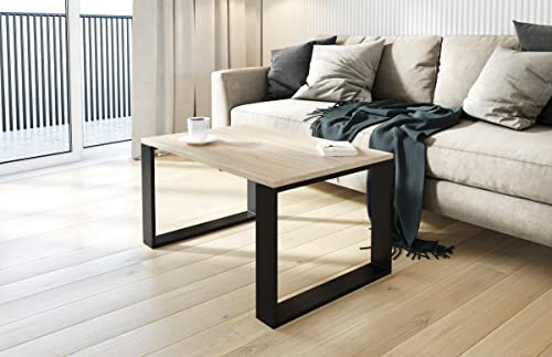 AKKE Außergewöhnlicher Couchtisch Beistelltisch für Wohnzimmer | Kaffee Tee Wohnzimmertisch Tisch | Coffee Table | Zimmer Schlafzimmer Möbel | Deko Modern Sonoma 100 x 50 x 55 von AKKE