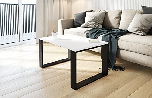 AKKE Außergewöhnlicher Couchtisch Beistelltisch für Wohnzimmer | Kaffee Tee Wohnzimmertisch Tisch | Coffee Table | Zimmer Schlafzimmer Möbel | Deko Modern Weiss 65 x 65 x 55 von AKKE