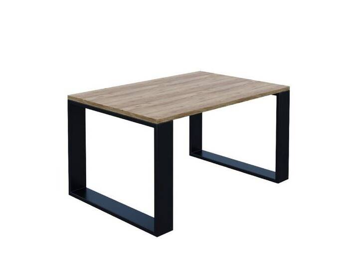 AKKE Couchtisch (PVC), Außergewöhnlicher Höhe:55 cm Deko Modern mit schwarzen Beinen 2mm, Alteiche von AKKE