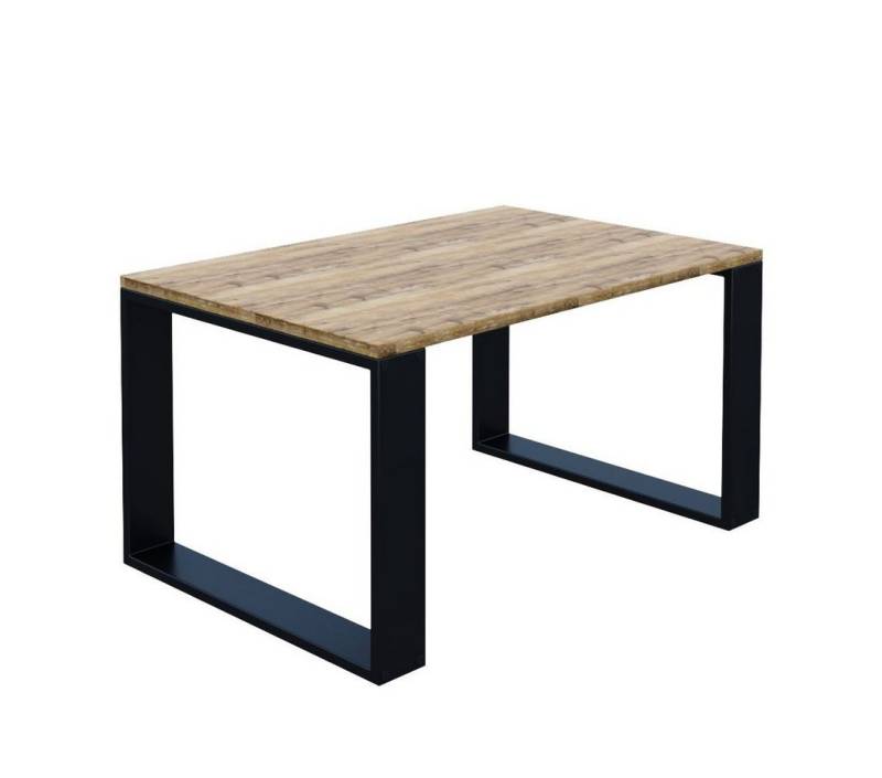 AKKE Couchtisch (PVC), Außergewöhnlicher Höhe:55 cm Deko Modern mit schwarzen Beinen 2mm von AKKE