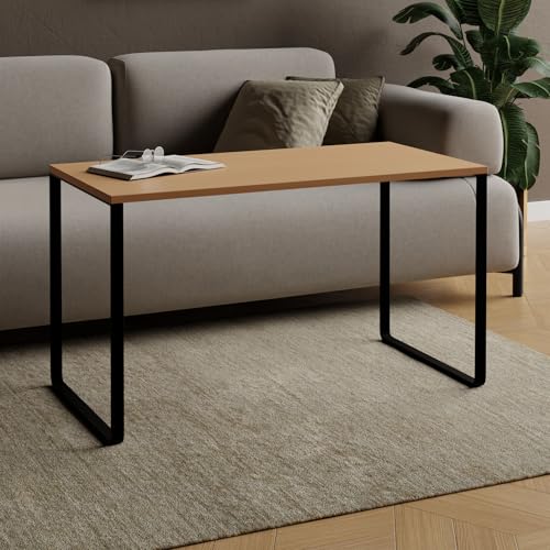 AKKE Couchtisch Wohnzimmertisch Beistelltisch Mit Metallbeinen Laminierte Platte Höhe 55cm Tisch Für Wohnzimmer Modern Loft Stil Crespo von AKKE