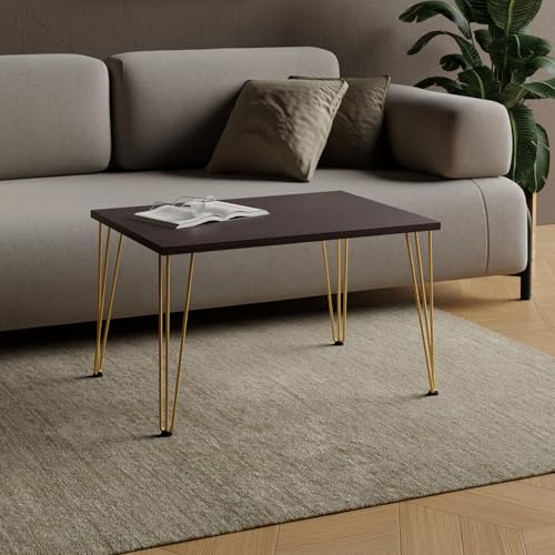 AKKE Couchtisch Wohnzimmertisch Beistelltisch Mit Metallbeinen Laminierte Platte Höhe 43cm Tisch Für Wohnzimmer Modern Loft Stil Moderno Wenge 50x50cm AKKE Couchtisch Wohnzimmertisch Beistelltisch Mit Metallbeinen Laminierte Platte Höhe 43cm Tisch Für Wohnzimmer Modern Loft Stil Moderno Wenge 50x50cm von AKKE