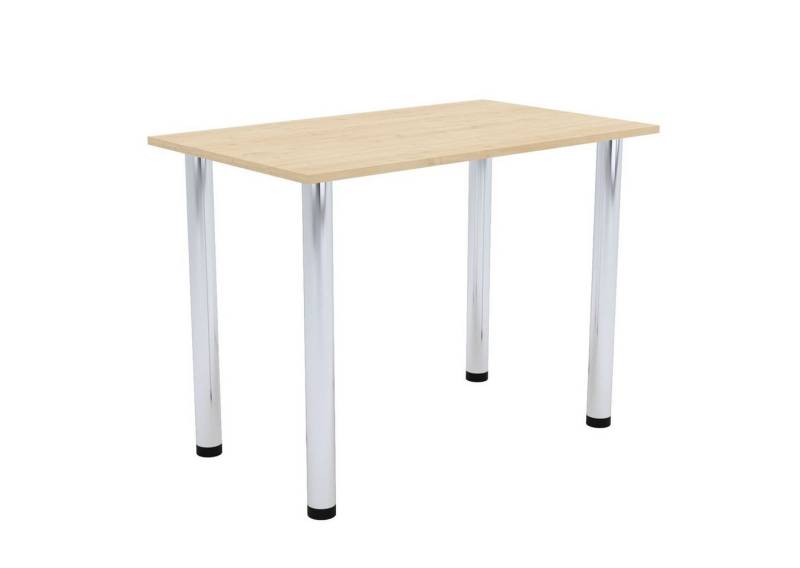 AKKE Esstisch (2mm PVC), Esszimmertisch mit Chrombeinen Küchentisch Bürotisch Kantenumleimung von AKKE