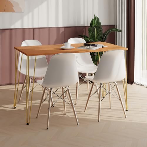 AKKE Esstisch Küchentisch - Tisch Für Küche Esszimmer - 50x50 - Höhe 73 cm - Goldene Tischbeine aus Metall -Erle Hairpin AKKE Esstisch Küchentisch - Tisch Für Küche Esszimmer - 50x50 - Höhe 73 cm - Goldene Tischbeine aus Metall -Erle Hairpin von AKKE