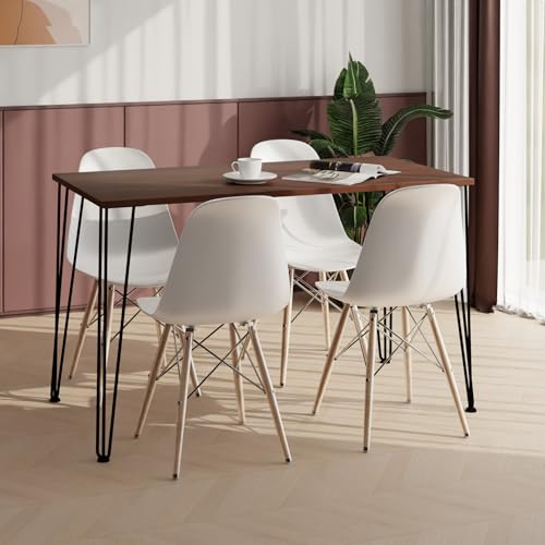 AKKE Esstisch Küchentisch - Tisch Für Küche Esszimmer - 60x50 - Höhe 73 cm - Schwarze Tischbeine aus Metall - Dunkles Walnussholz Hairpin AKKE Esstisch Küchentisch - Tisch Für Küche Esszimmer - 60x50 - Höhe 73 cm - Schwarze Tischbeine aus Metall - Dunkles Walnussholz Hairpin von AKKE