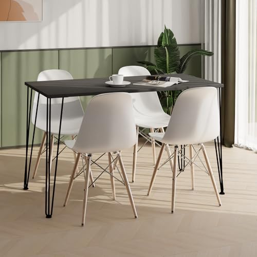 AKKE Esstisch Küchentisch - Tisch Für Küche Esszimmer - 80x40 - Höhe 73 cm - Schwarze Tischbeine aus Metall - Anthrazit Hairpin AKKE Esstisch Küchentisch - Tisch Für Küche Esszimmer - 80x40 - Höhe 73 cm - Schwarze Tischbeine aus Metall - Anthrazit Hairpin von AKKE