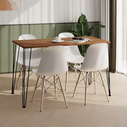 AKKE Esstisch Küchentisch - Tisch Für Küche Esszimmer - 80x60 - Höhe 73 cm - Schwarze Tischbeine aus Metall - Antike Eiche Hairpin von AKKE
