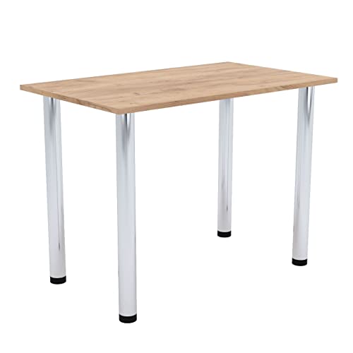 AKKE Esszimmertisch 100 cm x 50 cm Esstisch Kleiner Tisch Küchentisch Schreibtisch Dining Table Esszimmermöbel Chrombeine von AKKE