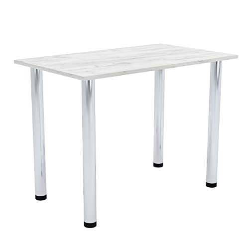 AKKE Esszimmertisch 100 cm x 55 cm Esstisch Kleiner Tisch Küchentisch Schreibtisch Dining Table Esszimmermöbel Chrombeine von AKKE