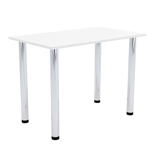 AKKE Esszimmertisch 100 cm x 60 cm Esstisch Kleiner Tisch Küchentisch Schreibtisch Dining Table Esszimmermöbel Chrombeine von AKKE