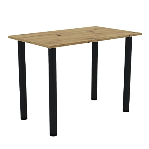 AKKE Esszimmertisch 100 cm x 60 cm Esstisch Kleiner Tisch Küchentisch Schreibtisch Dining Table Esszimmermöbel Schwarze Beine von AKKE