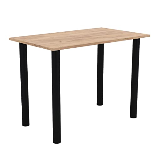 AKKE Esszimmertisch 110 cm x 65 cm Esstisch Kleiner Tisch Küchentisch Schreibtisch Dining Table Esszimmermöbel Schwarze Beine von AKKE