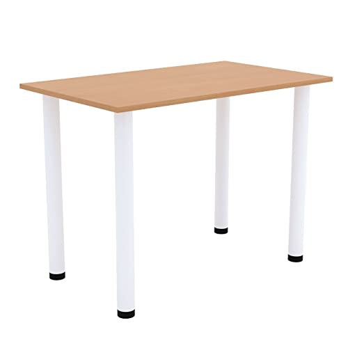 AKKE Esszimmertisch 80 cm x 60 cm Esstisch Kleiner Tisch Küchentisch Schreibtisch Dining Table Esszimmermöbel Weiße Beine von AKKE