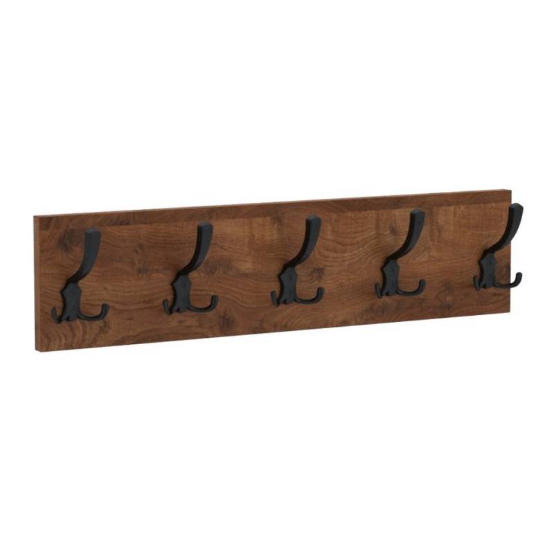 AKKE Garderobenleiste, Garderobenleiste Schwarze Haken 2mm PVC Kantenumleimung von AKKE