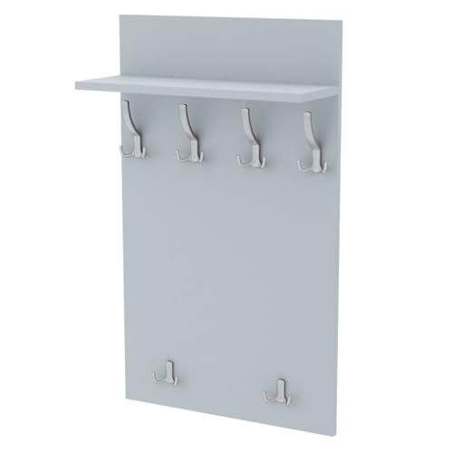 AKKE Garderobenpaneel Wandgarderobe Mit Ablage Wandpaneel Garderobe PVC Maxi Ahorn 120cm x 60 cm von AKKE