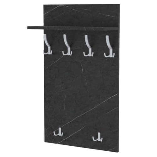 AKKE Garderobenpaneel Wandgarderobe Mit Ablage Wandpaneel Garderobe PVC Maxi Zimt-eiche 90cm x 60 cm von AKKE